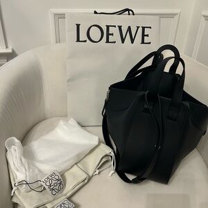 Loewe calf skin hammock Black Tote Bag